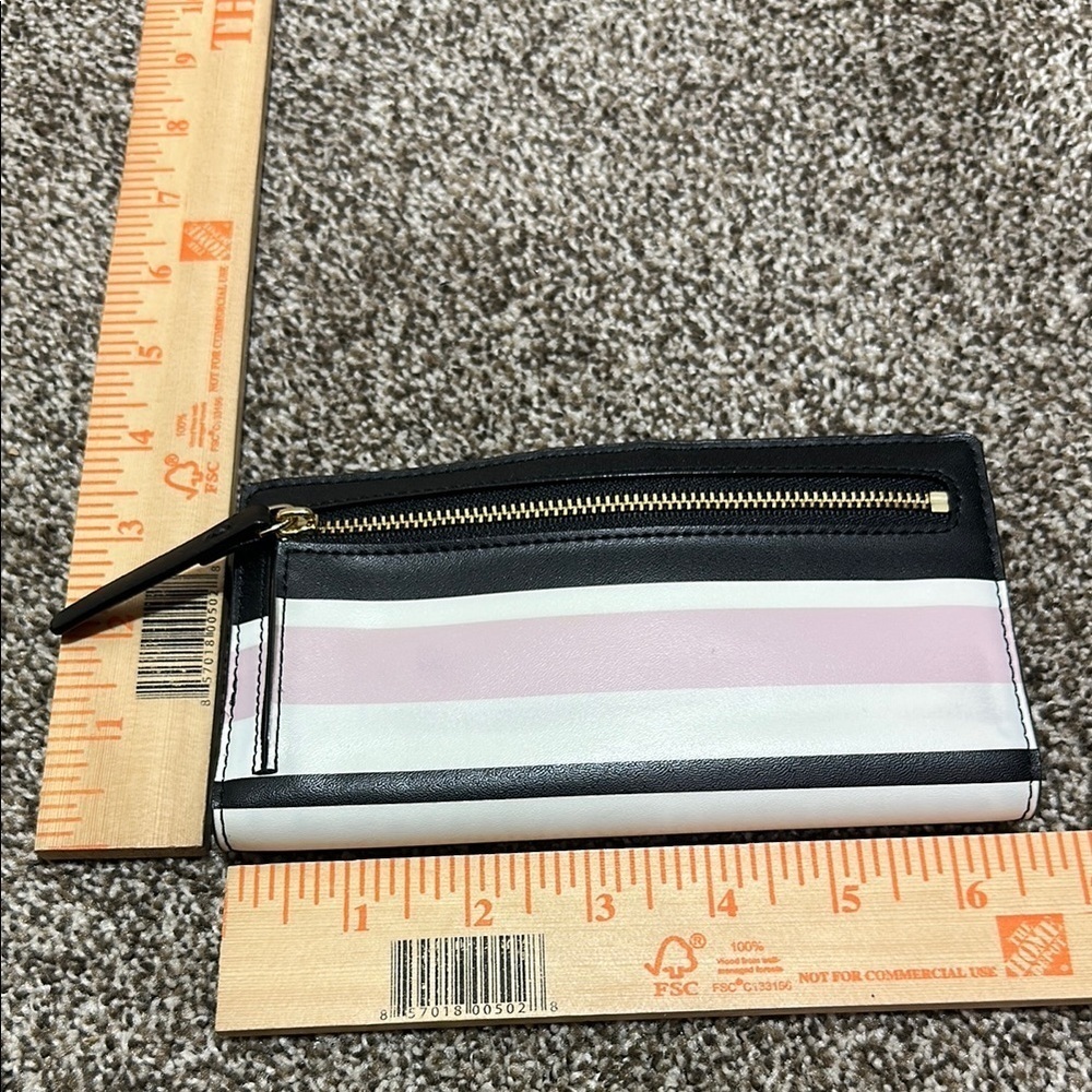 Kate Spade New York Wallet Groove Street Stacy stripe leather continental. - Picture 3 of 7